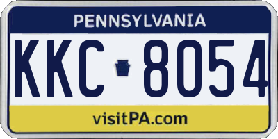PA license plate KKC8054