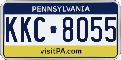 PA license plate KKC8055