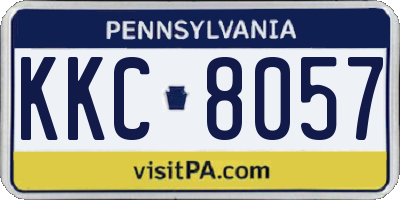 PA license plate KKC8057