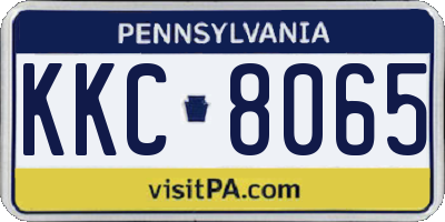 PA license plate KKC8065