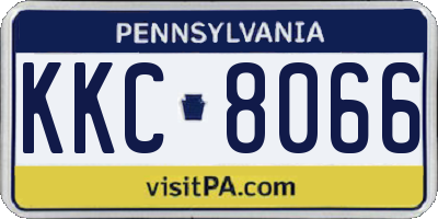 PA license plate KKC8066