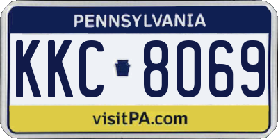PA license plate KKC8069
