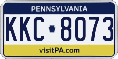 PA license plate KKC8073