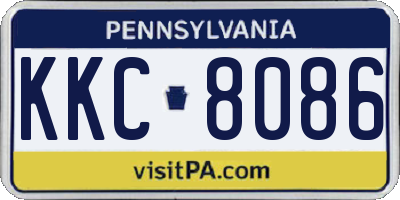 PA license plate KKC8086