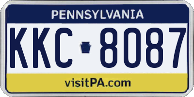 PA license plate KKC8087