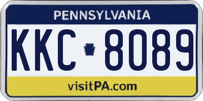PA license plate KKC8089