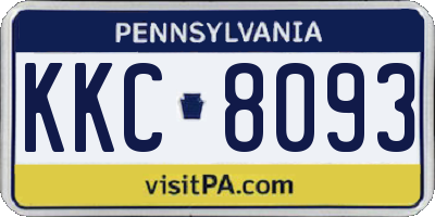 PA license plate KKC8093