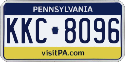 PA license plate KKC8096