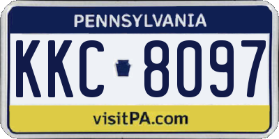 PA license plate KKC8097