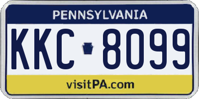 PA license plate KKC8099