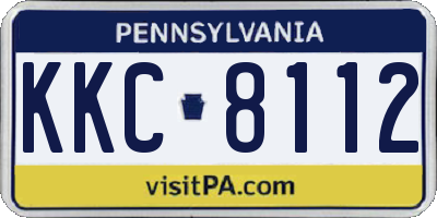 PA license plate KKC8112