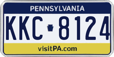 PA license plate KKC8124