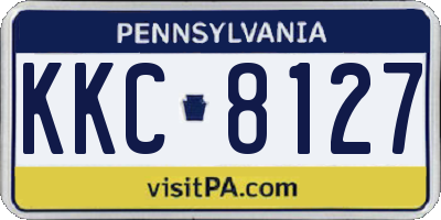 PA license plate KKC8127