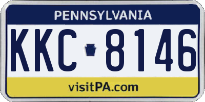 PA license plate KKC8146