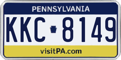 PA license plate KKC8149