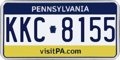 PA license plate KKC8155