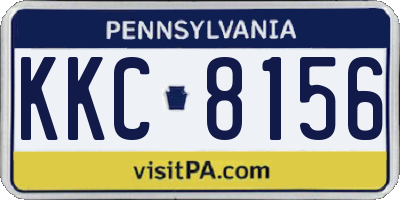 PA license plate KKC8156