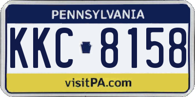 PA license plate KKC8158
