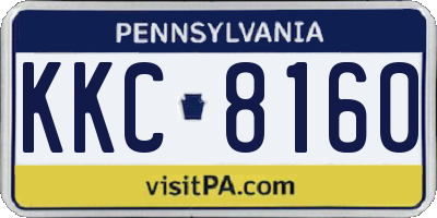 PA license plate KKC8160