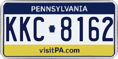 PA license plate KKC8162