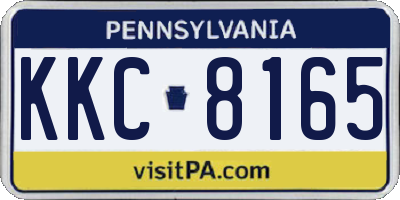 PA license plate KKC8165