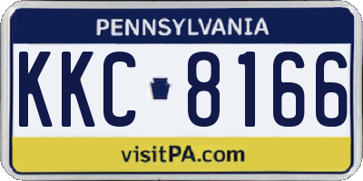 PA license plate KKC8166