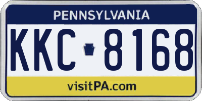 PA license plate KKC8168
