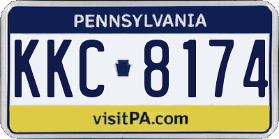 PA license plate KKC8174