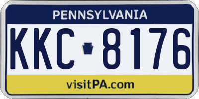 PA license plate KKC8176