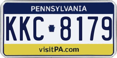 PA license plate KKC8179