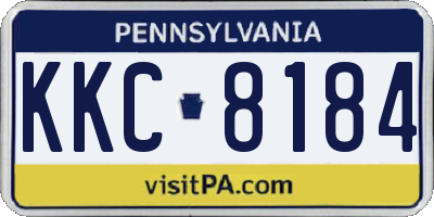 PA license plate KKC8184