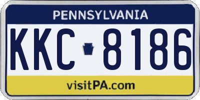 PA license plate KKC8186