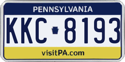 PA license plate KKC8193