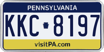 PA license plate KKC8197