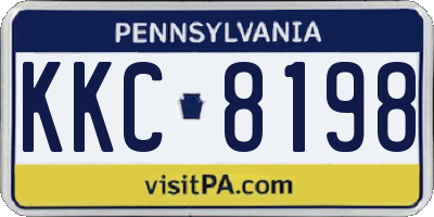 PA license plate KKC8198