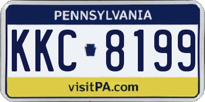 PA license plate KKC8199