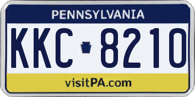 PA license plate KKC8210