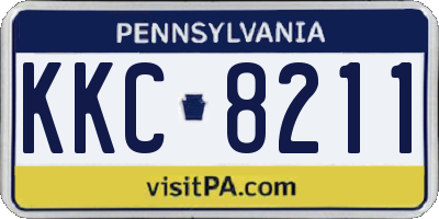 PA license plate KKC8211