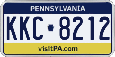PA license plate KKC8212