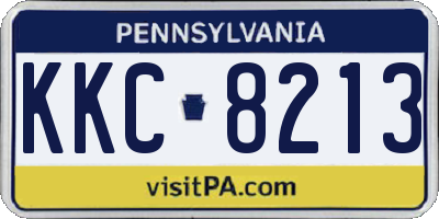 PA license plate KKC8213