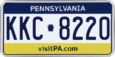 PA license plate KKC8220