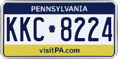 PA license plate KKC8224