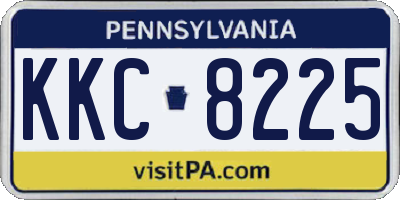 PA license plate KKC8225