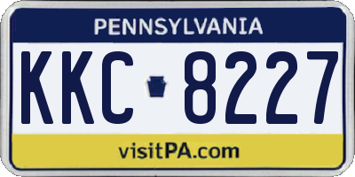 PA license plate KKC8227