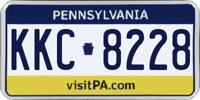 PA license plate KKC8228
