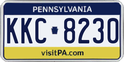 PA license plate KKC8230