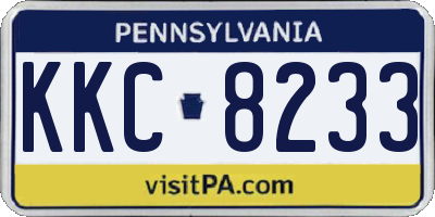 PA license plate KKC8233