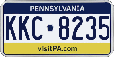 PA license plate KKC8235
