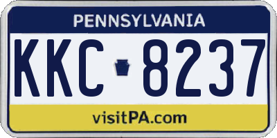 PA license plate KKC8237