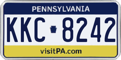 PA license plate KKC8242